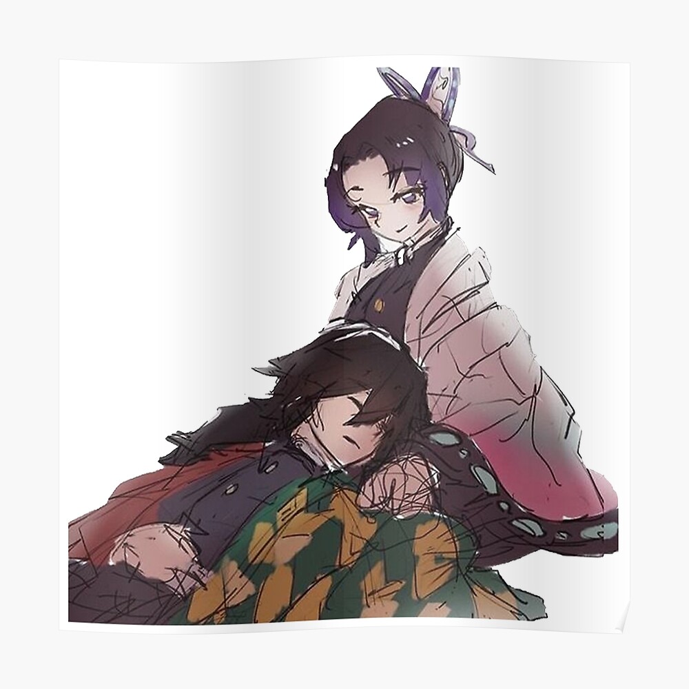 Giyuu X Shinobu Demon Slayer Sticker By Tofulicious Redbubble