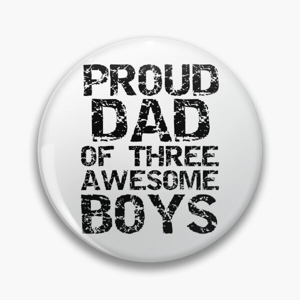Item preview, Vintage Proud Dad of Three Awesome Boys Father's Day Gift designed and sold by TNDesignStudio.