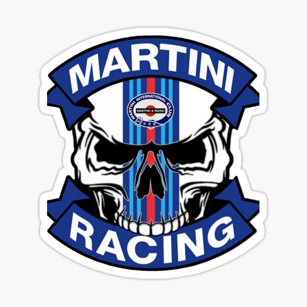 Skull Martini-Racing Sticker