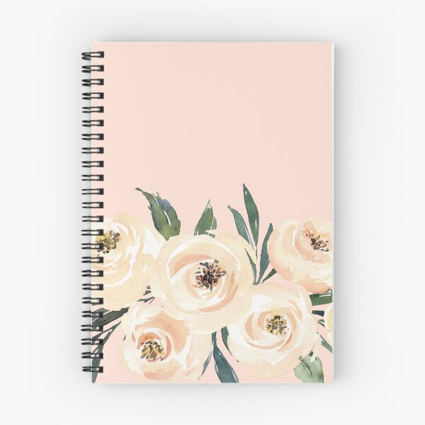 Item preview, Elegant Floral Print in Blush with Beige Roses - Kaylee designed and sold by BlushPearls.