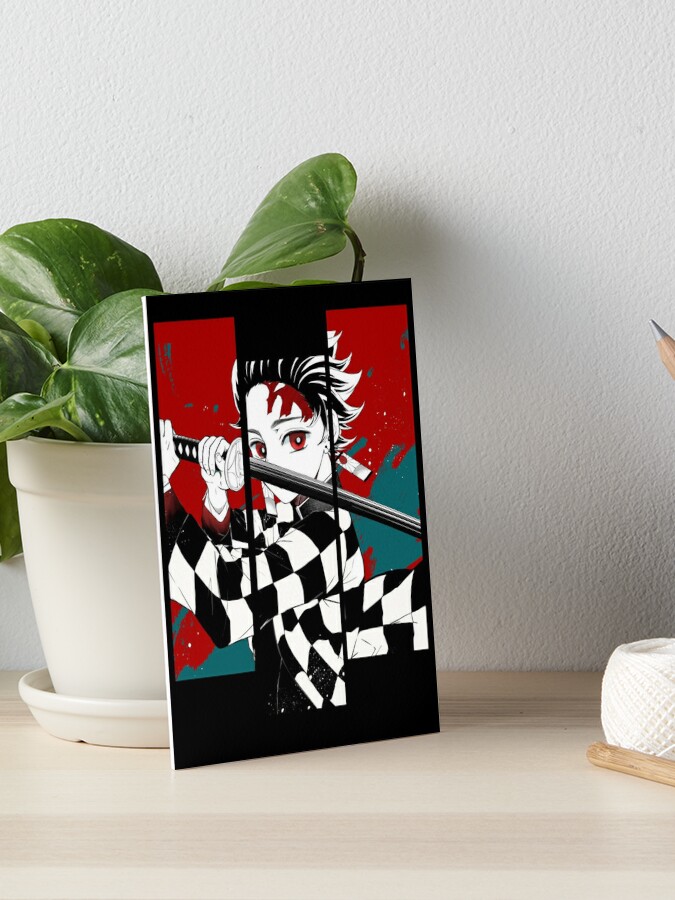 Vintage Demon Slayer Dark Fantasy Anime Character Tanjiro Kamado Art Board Print By Jeanniemark19 Redbubble