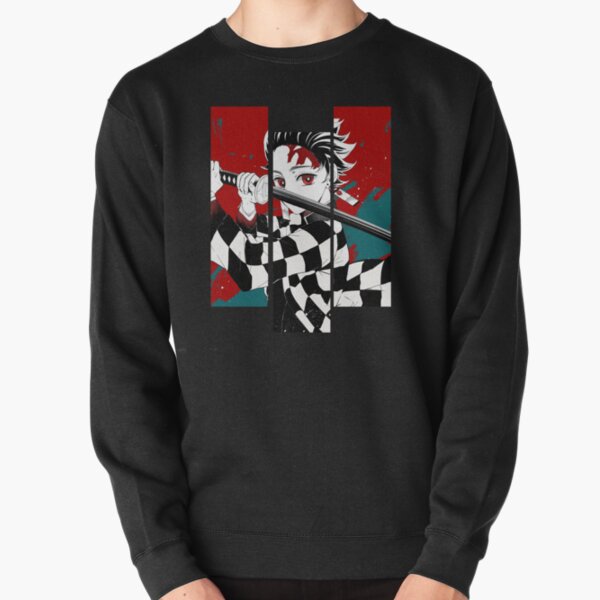 Vintage Demon Slayer Dark Fantasy Anime Character Tanjiro Kamado Pullover Sweatshirt