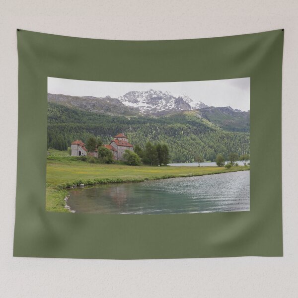 Item preview, Crap da Sass Castle and Lake Silvaplana designed and sold by Yair Karelic.