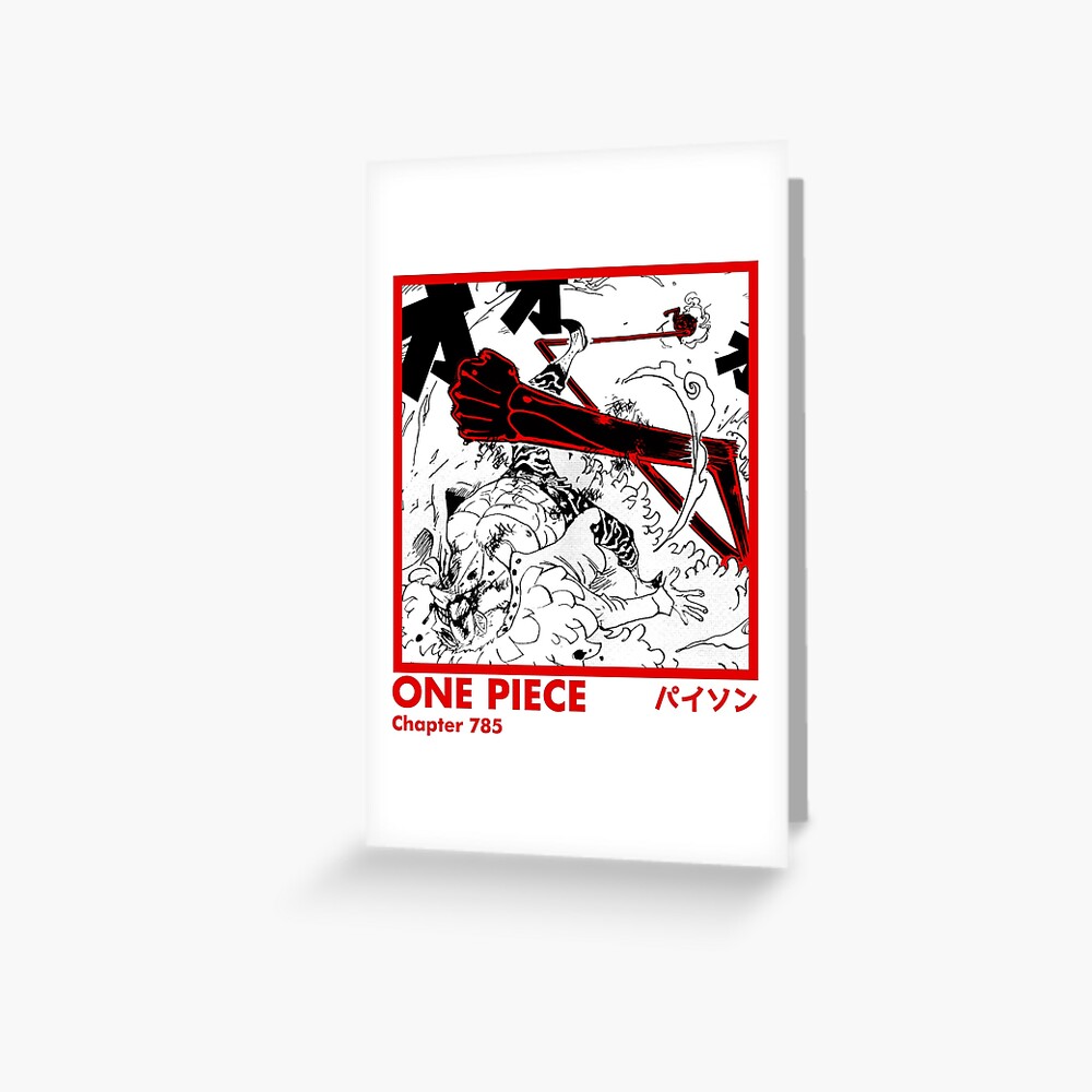 Luffy Python Chapter 785 One Piece Greeting Card By Chumbo21 Redbubble