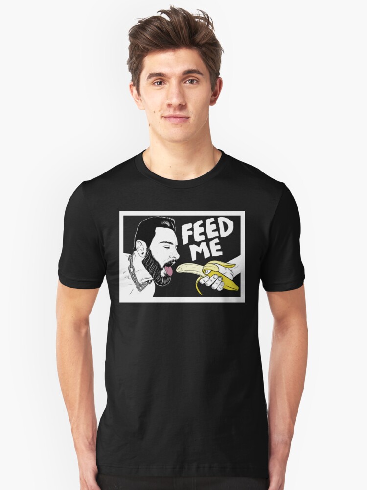 Alternate view of Hungry Teddy Bryce - dark background Slim Fit T-Shirt