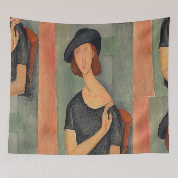 Item preview,  Vintage Portrait painting by  Amedeo Modigliani (Italian, Livorno 1884–1920 Paris) designed and sold by Vintage Designs +.
