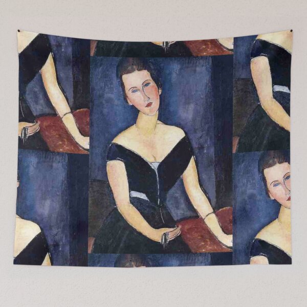 Item preview, Vintage Portrait painting by  Amedeo Modigliani (Italian, Livorno 1884–1920 Paris) designed and sold by Vintage Designs +.