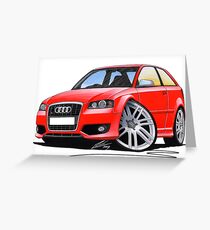 Audi S3 (Mk2) Red Greeting Card