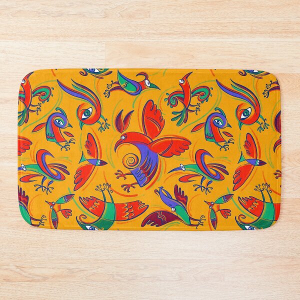 Item preview, Pattern with Firebirds (on yellow background) designed and sold by Irina Ivanova.