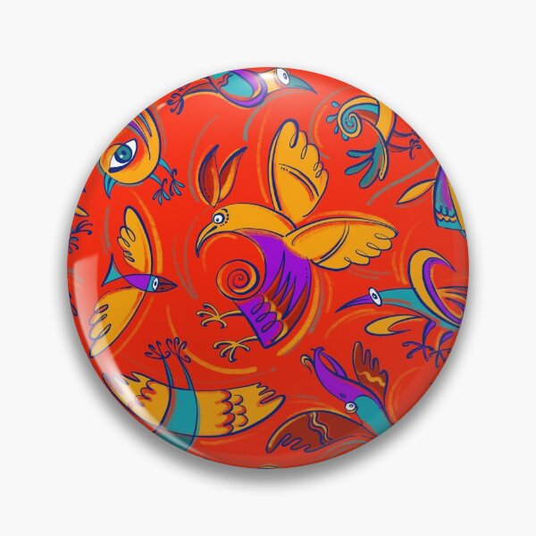Item preview, Pattern with Firebirds (on red background) designed and sold by Irina Ivanova.