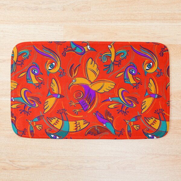 Item preview, Pattern with Firebirds (on red background) designed and sold by Irina Ivanova.