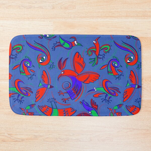 Item preview, Pattern with Firebirds (on blue background) designed and sold by Irina Ivanova.