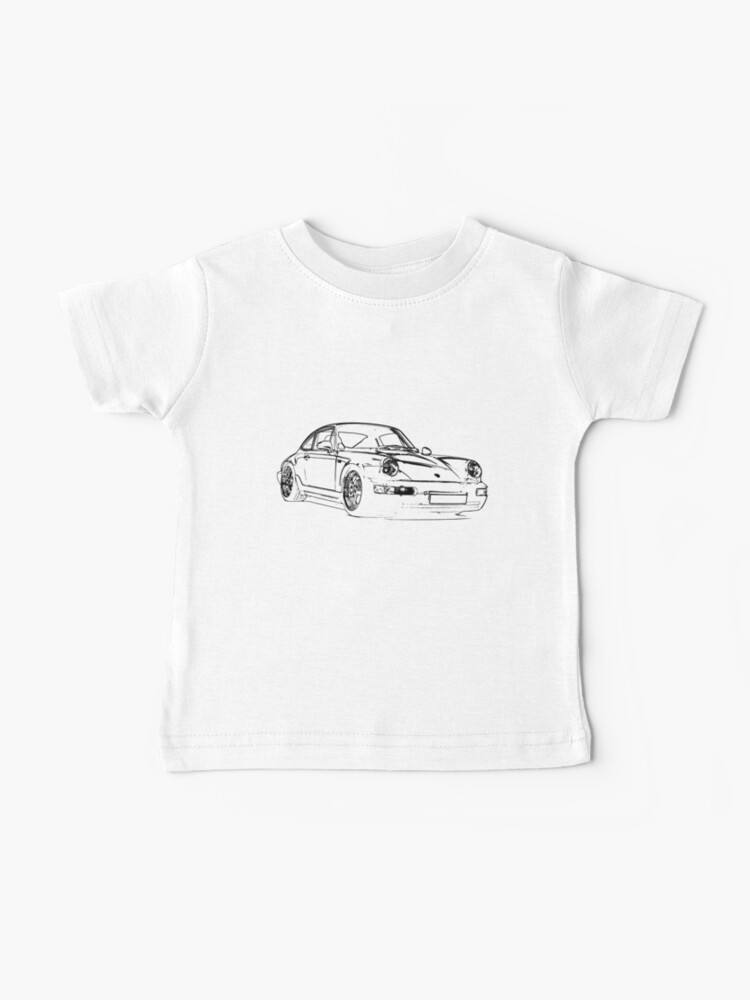 Porsche 964 Rs Front Black Baby T Shirt By Supersnapper Redbubble