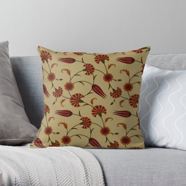 Warm Iznik Throw Pillow