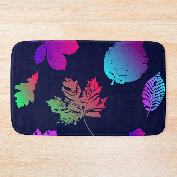Item preview, Leaves pink purple turquoise blue designed and sold by ChrissiCreation.