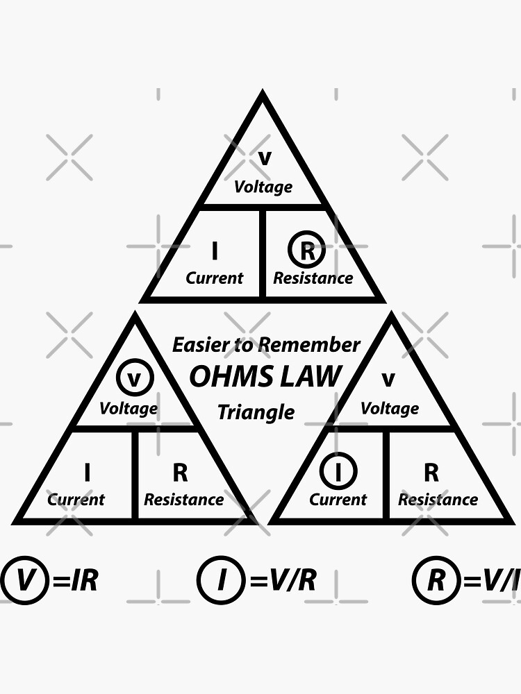 "ART-002 Ohms Law Formula Triangle" Sticker By ArtoShopy | Redbubble