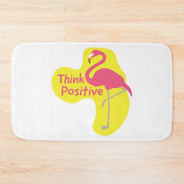 Item preview, Pink Yellow Think Positive Flamingo designed and sold by sigdesign.