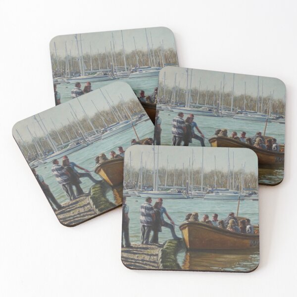 Item preview, Passengers boarding the Hamble Water Taxi in Hampshire designed and sold by martyee.