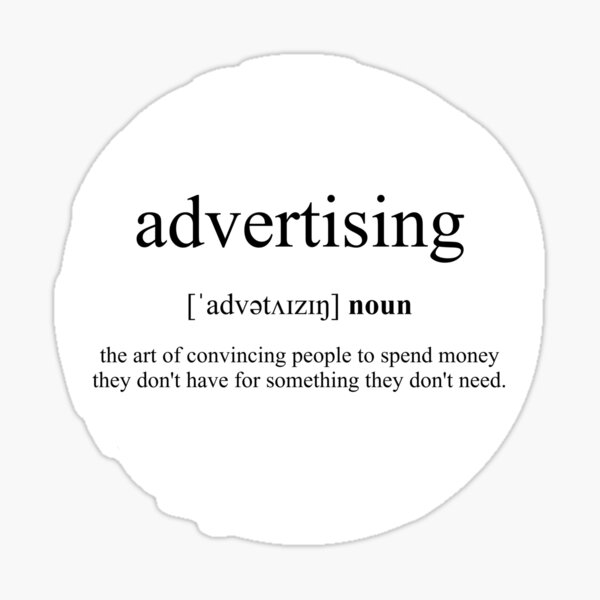 advertising-definition-dictionary-collection-sticker-by