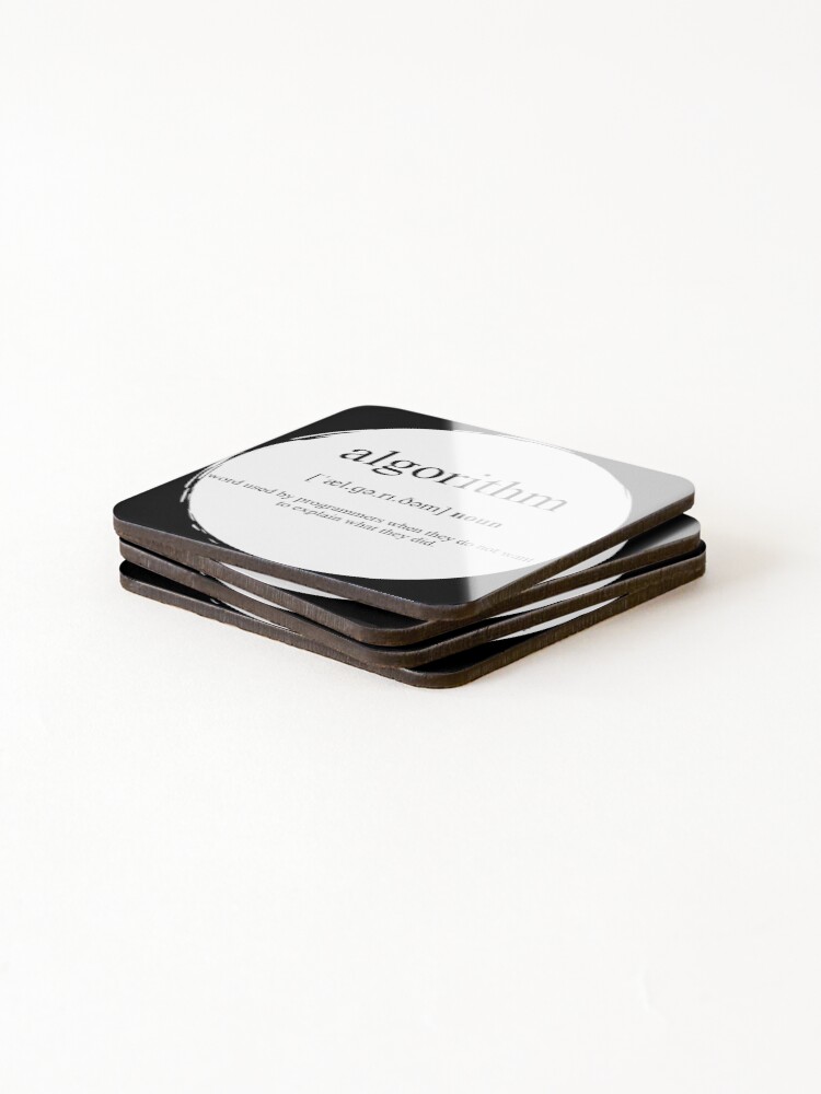 Thumbnail 4 of 5, Coasters (Set of 4), Algorithm Definition | Dictionary Collection designed and sold by Designschmiede.