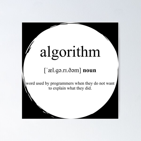 Artikel-Vorschau von Algorithm (Algorithmus) Definition | Dictionary Collection, designt und verkauft von Designschmiede.