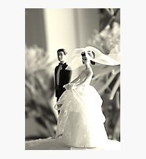 The Groom Stands Humbly in the Background Photographic Print