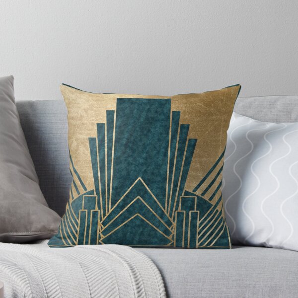 Item preview, Art Deco glamour - teal and gold designed and sold by RoseAesthetic.