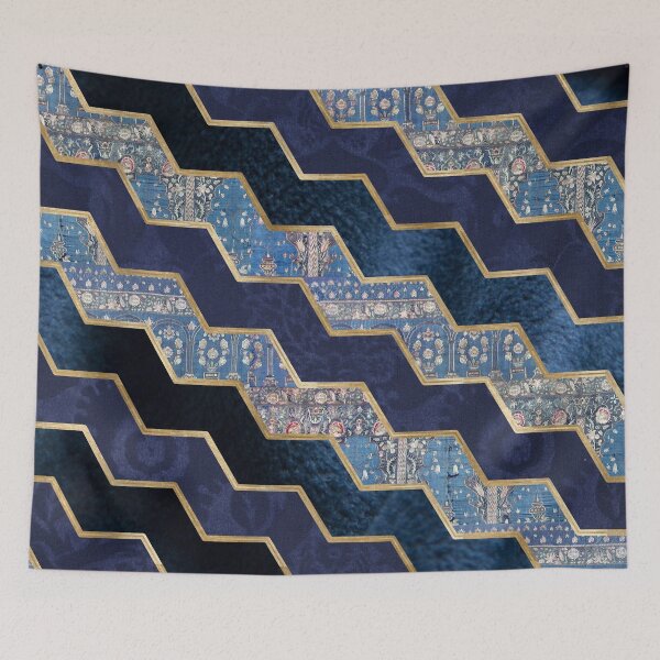 Item preview, Moody blues geometric textures designed and sold by RoseAesthetic.