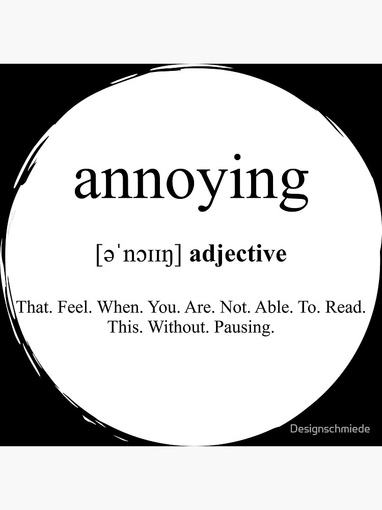 annoying-definition-dictionary-collection-poster-by-designschmiede