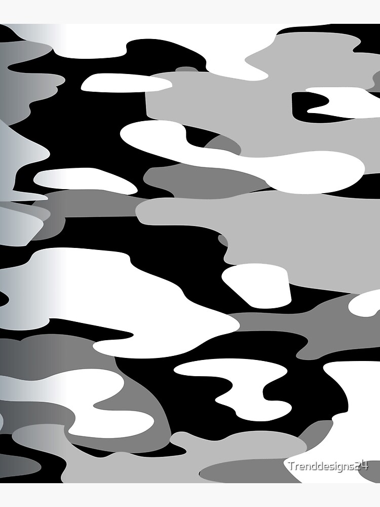 Camouflage de l arm e militaire motif d arm e militaire blanc et noir Impression mont e