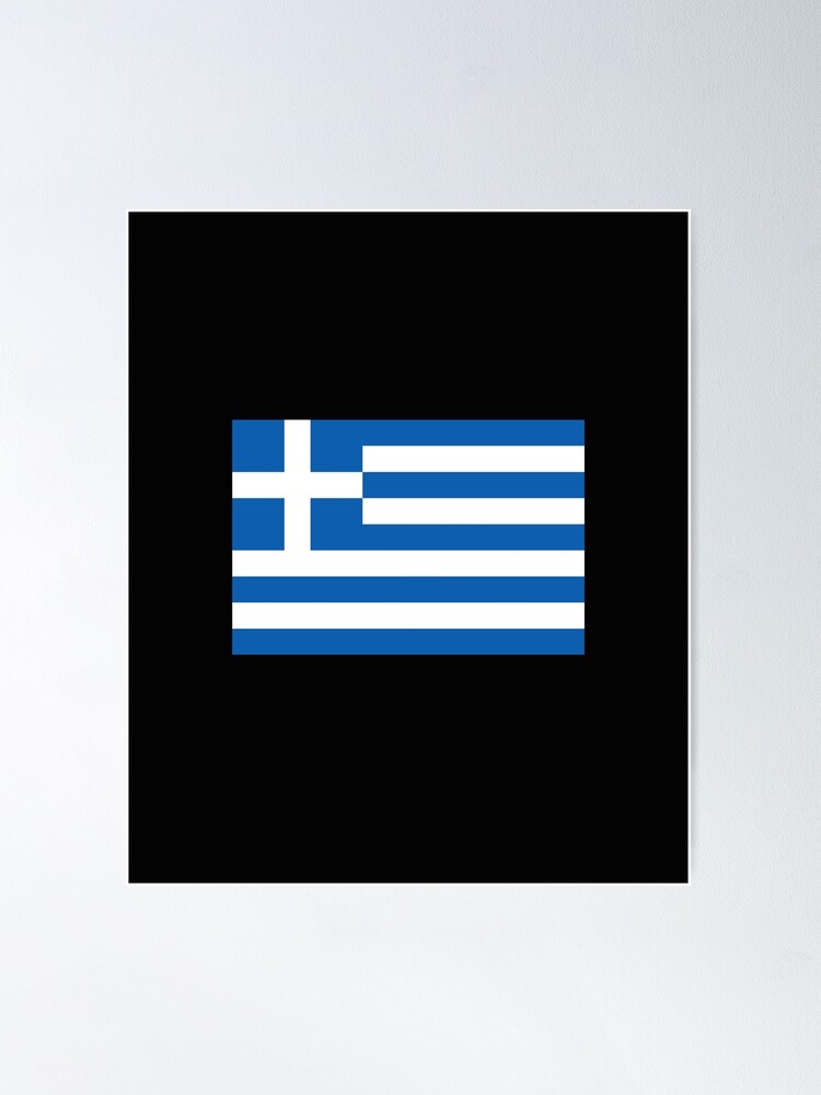 Poster for Sale mit Griechenland (Ελλάδα) Griechische Flagge von