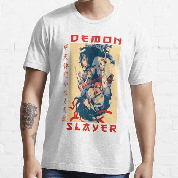 Retro Demon Slayer Japanese Adventure Anime Poster Essential T-Shirt