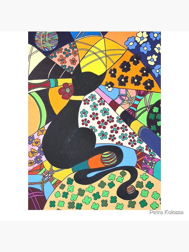 Lady-Kätz, Katze, cat, in Popart von Petra-Kolossa