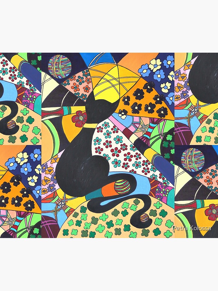 Lady-Kätz, Katze, cat, in Popart von Petra-Kolossa