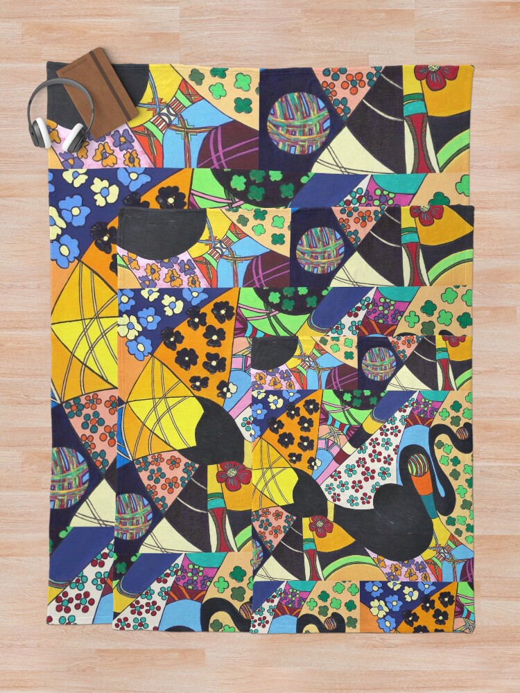 Alternative Ansicht von Lady-Kätz, Katze, cat, in Popart Fleecedecke