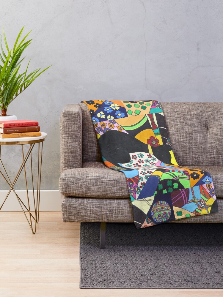 Alternative Ansicht von Lady-Kätz, Katze, cat, in Popart Fleecedecke