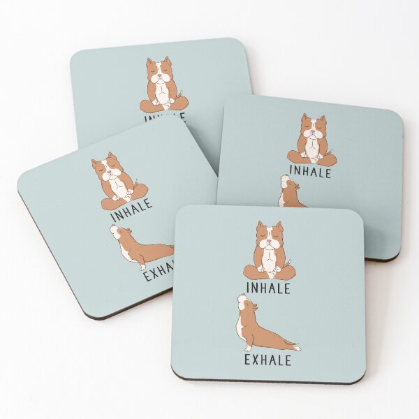 Item preview, Inhale Exhale Pit Bull Pittie Dog Pitbull Yoga designed and sold by thepawster.