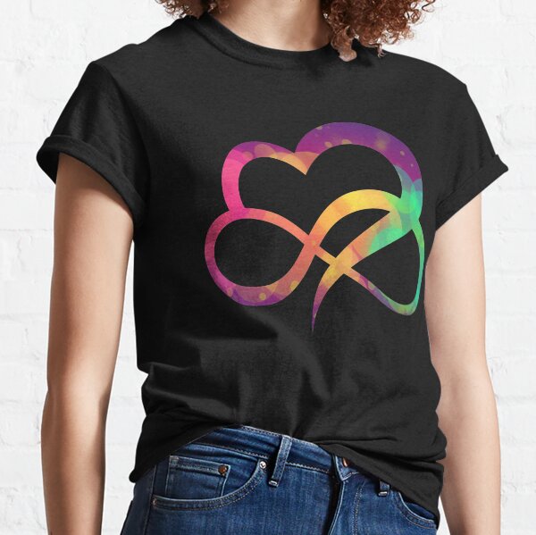 Infinity Heart | Polyamory symbol | Colorful heart Classic T-Shirt