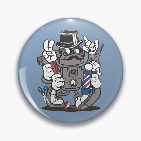 Item preview, Barber robot designed and sold by cartoonbug.
