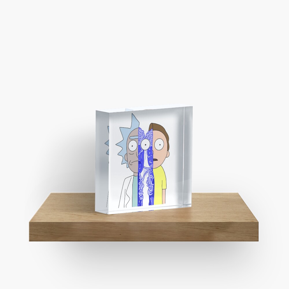 Rick and Morty in half Acrylic Block