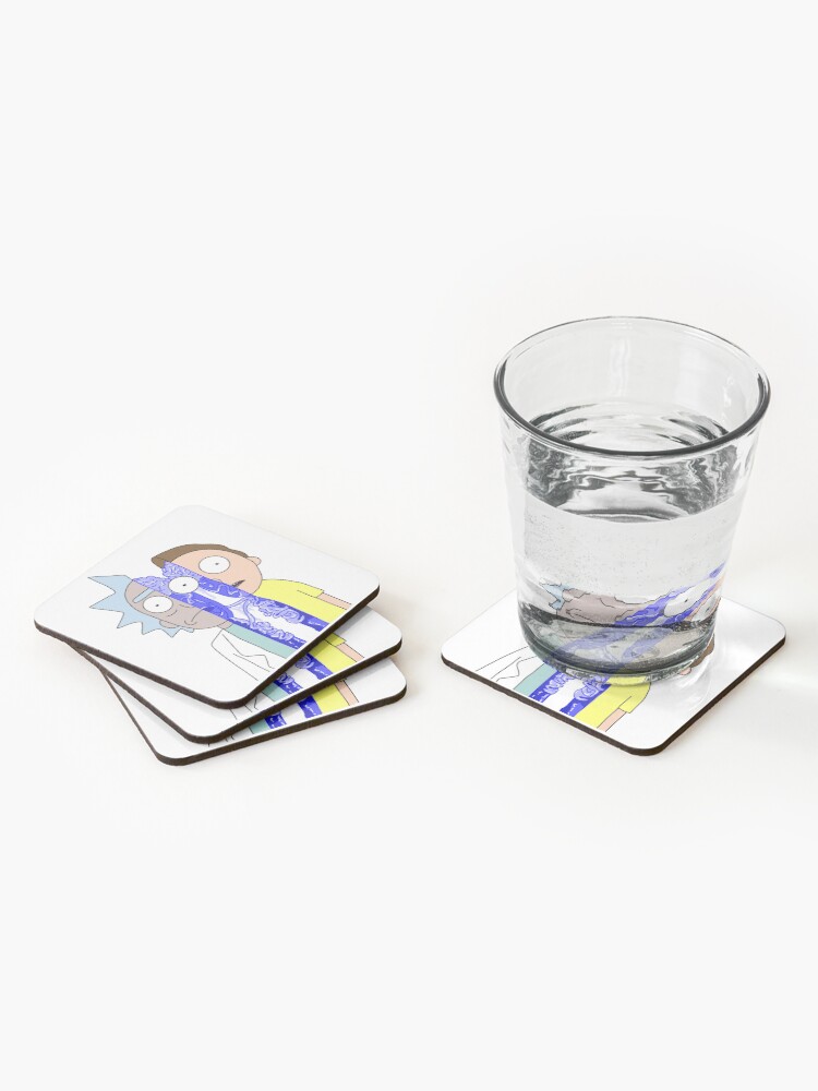 Alternate view of Rick and Morty in half Coasters (Set of 4)