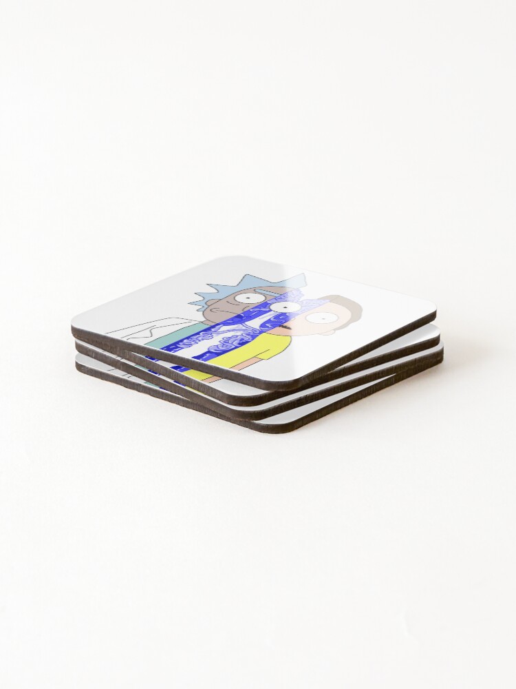 Alternate view of Rick and Morty in half Coasters (Set of 4)