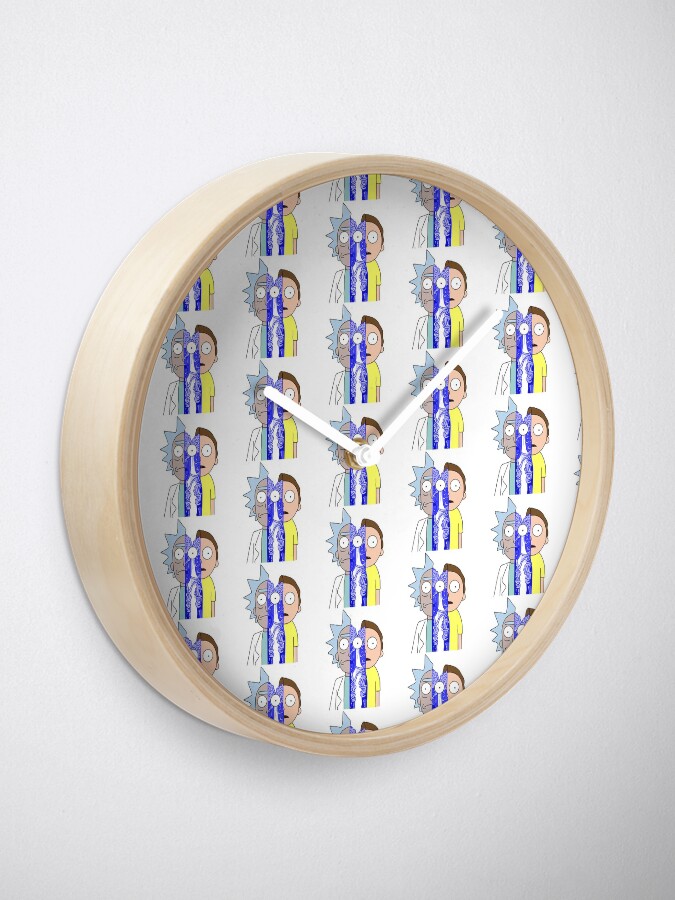 Alternate view of Rick and Morty in half Clock