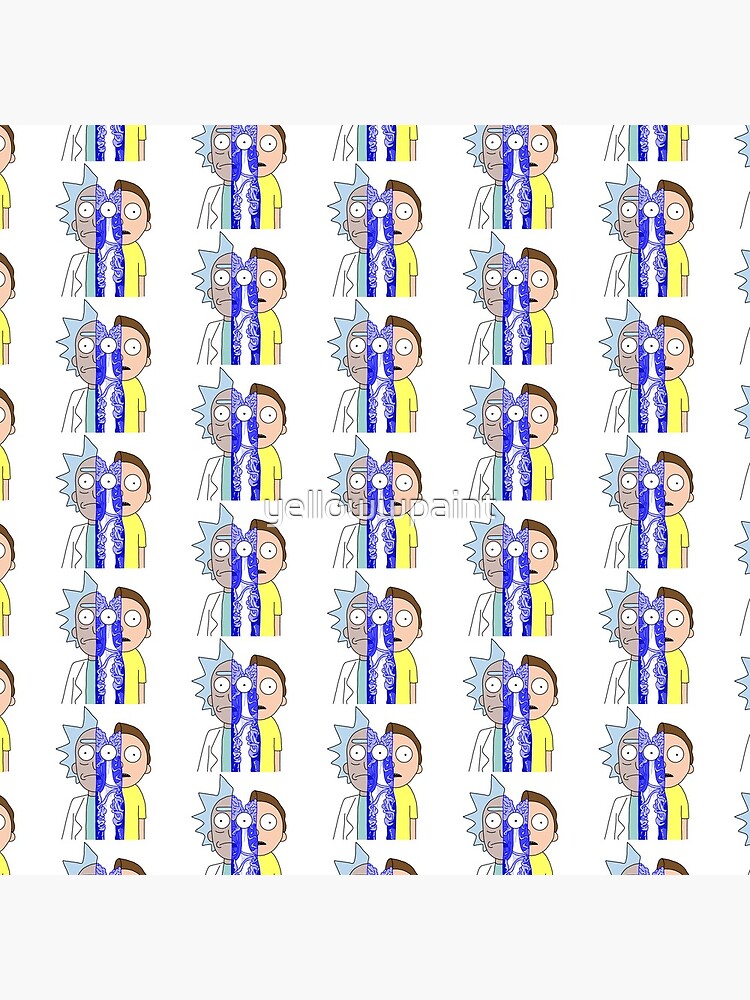 Rick and Morty in half by yellowwpaint