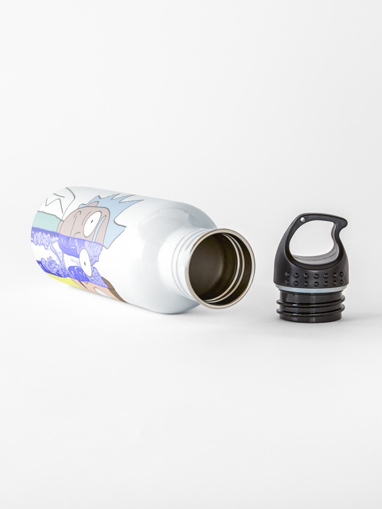 Alternate view of Rick and Morty in half Water Bottle