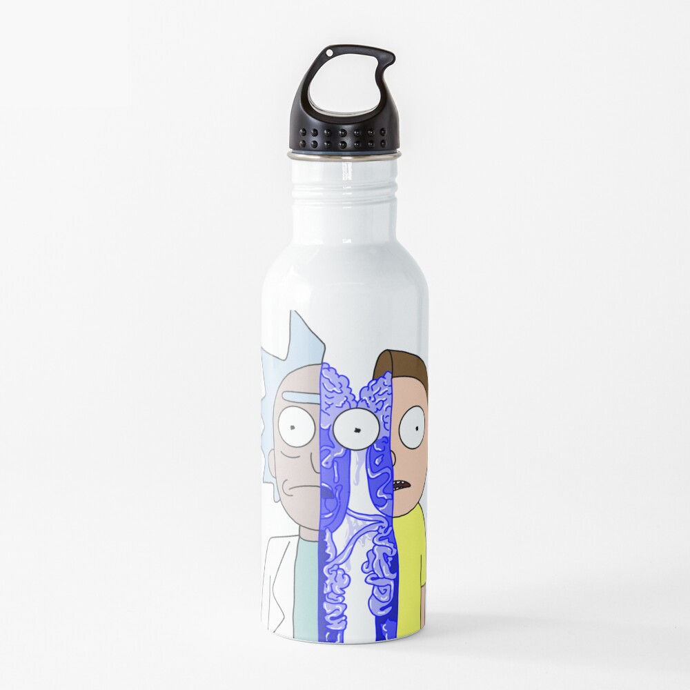 Rick and Morty in half Water Bottle