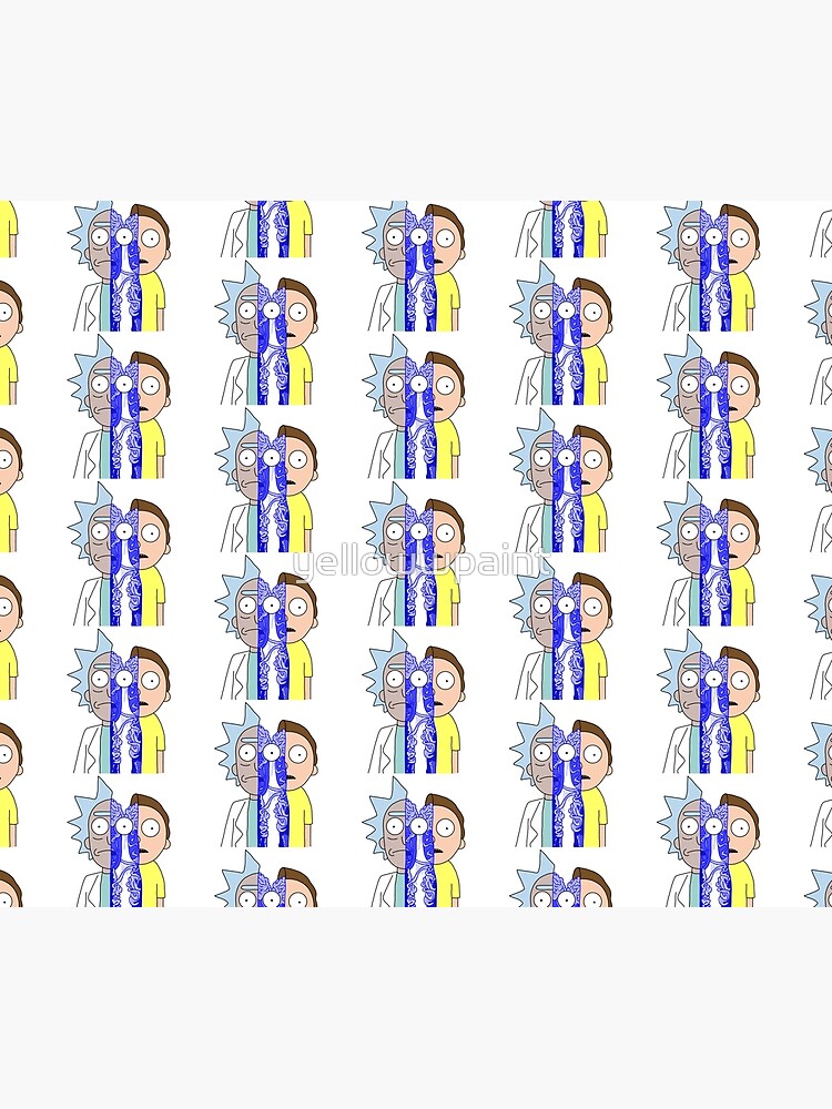 Rick and Morty in half by yellowwpaint
