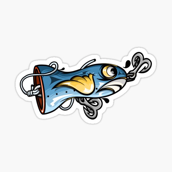 Fishing Decal Fish Hook Heartbeat XL Logo Vinyl Decal Window