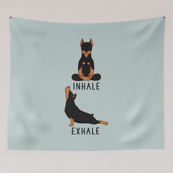 Item preview, Inhale Exhale Doberman Pinscher Yoga designed and sold by thepawster.