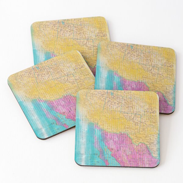 Item preview, Painted California Map Artistic designed and sold by Rainbows Galore.